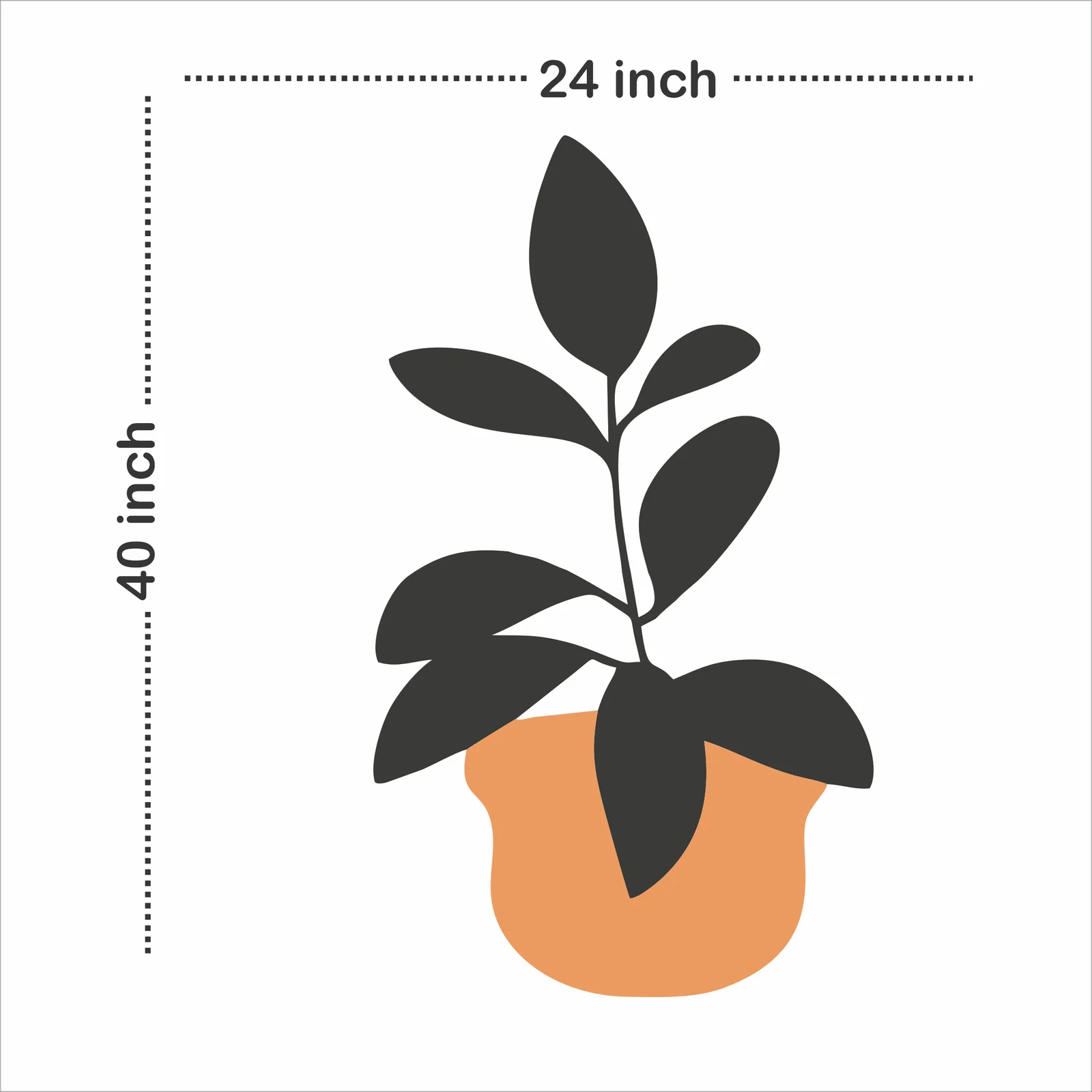 Abstract botanical Floral leaves natural wall for Home Décor Just Peel and Stick   decorative masterpiece for home decor