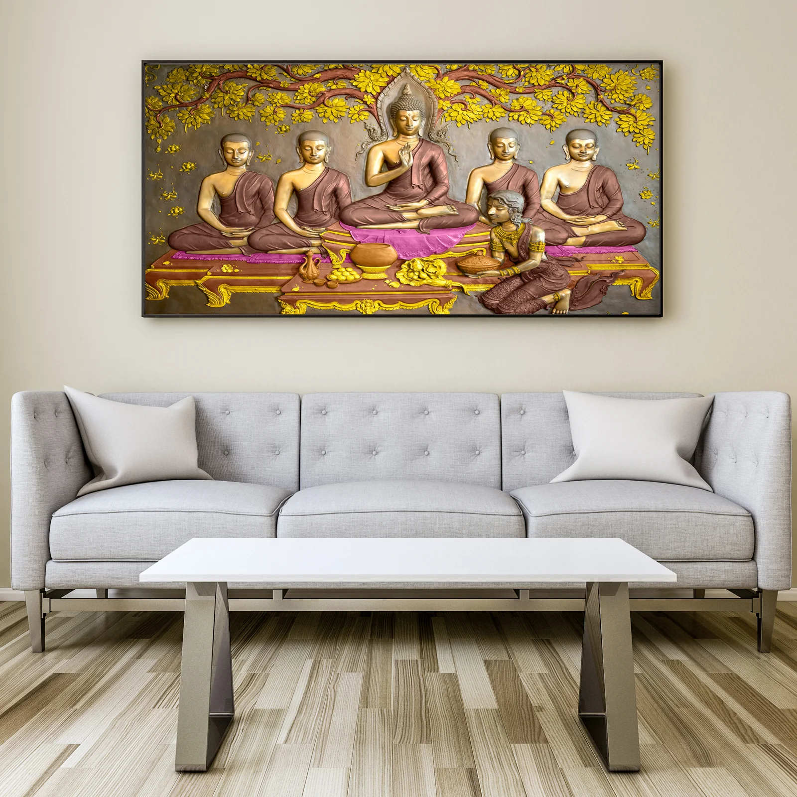 Buddha Premium Canvas Wall Painting decorative masterpiece for home decor