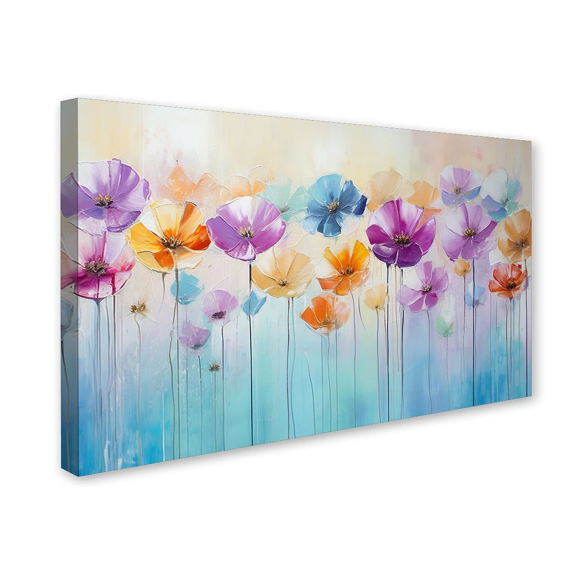 Colorful abstract flower Canvas Wall Painting decorative masterpiece for home decor