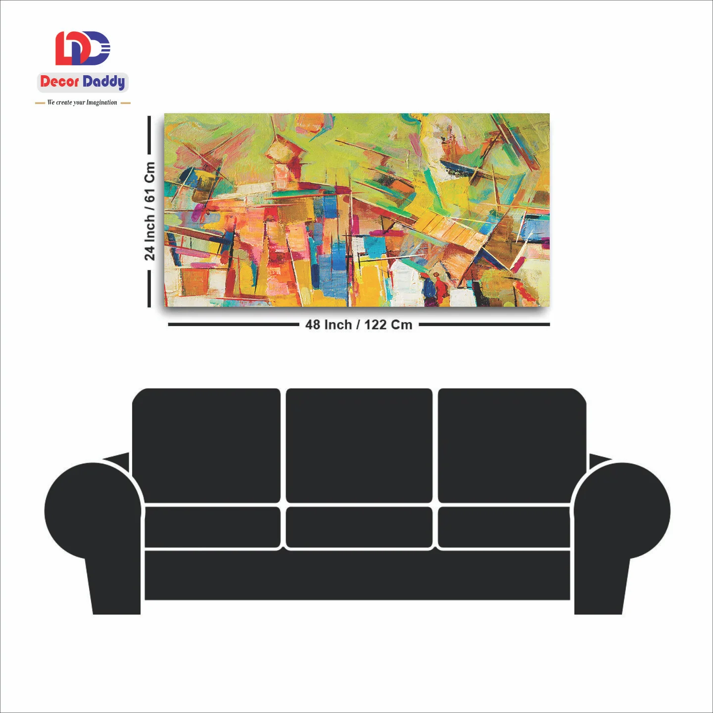 Colorful scheme Abstract Canvas Wall Painting decorative masterpiece for home decor
