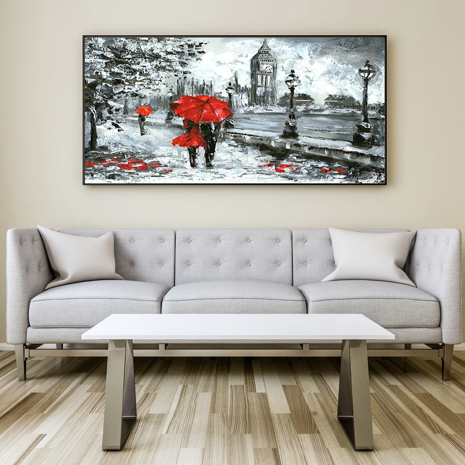 Couple Walk In Forest Canvas Wall Painting decorative masterpiece for home decor