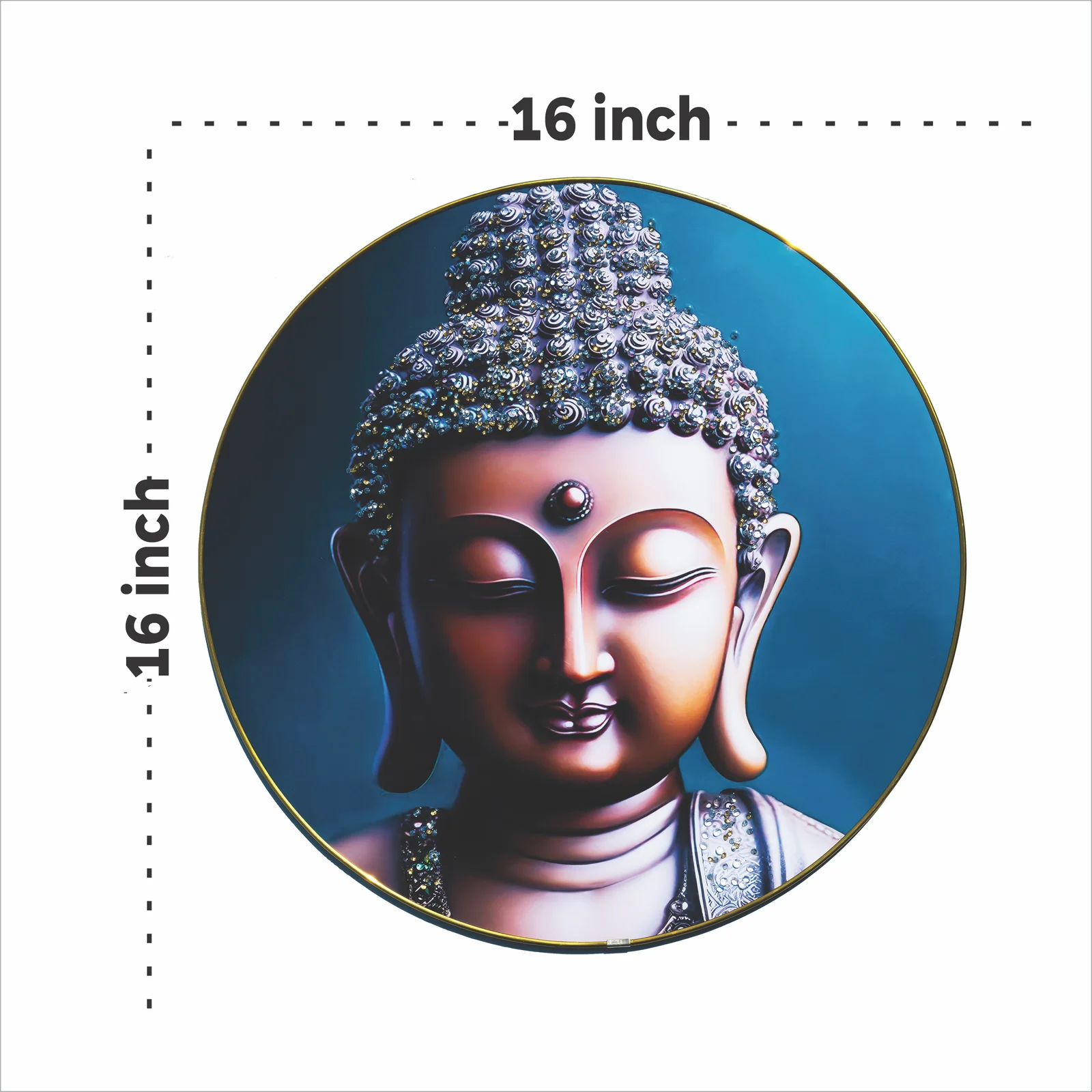 Crystal Art Painting Lord Buddha Crystal Painting with Frame decorative masterpiece for home decor