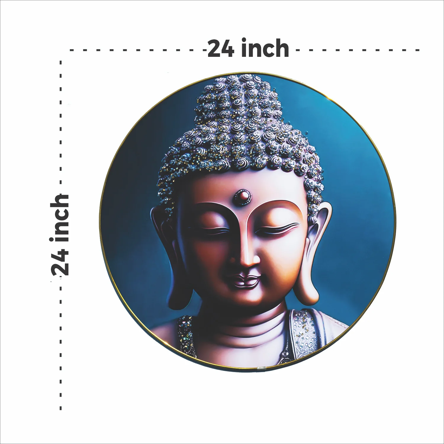 Crystal Art Painting Lord Buddha Crystal Painting with Frame decorative masterpiece for home decor