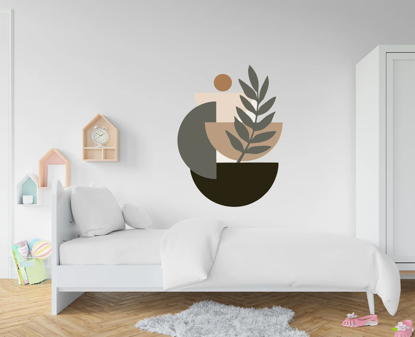 Minimalistic Abstract floral Decal for Home Décor Just Peel and Stick   decorative masterpiece for home decor