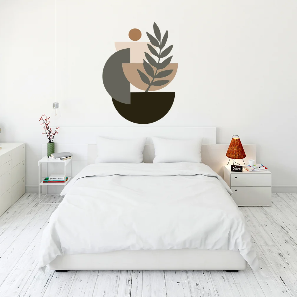 Minimalistic Abstract floral Decal for Home Décor Just Peel and Stick   decorative masterpiece for home decor