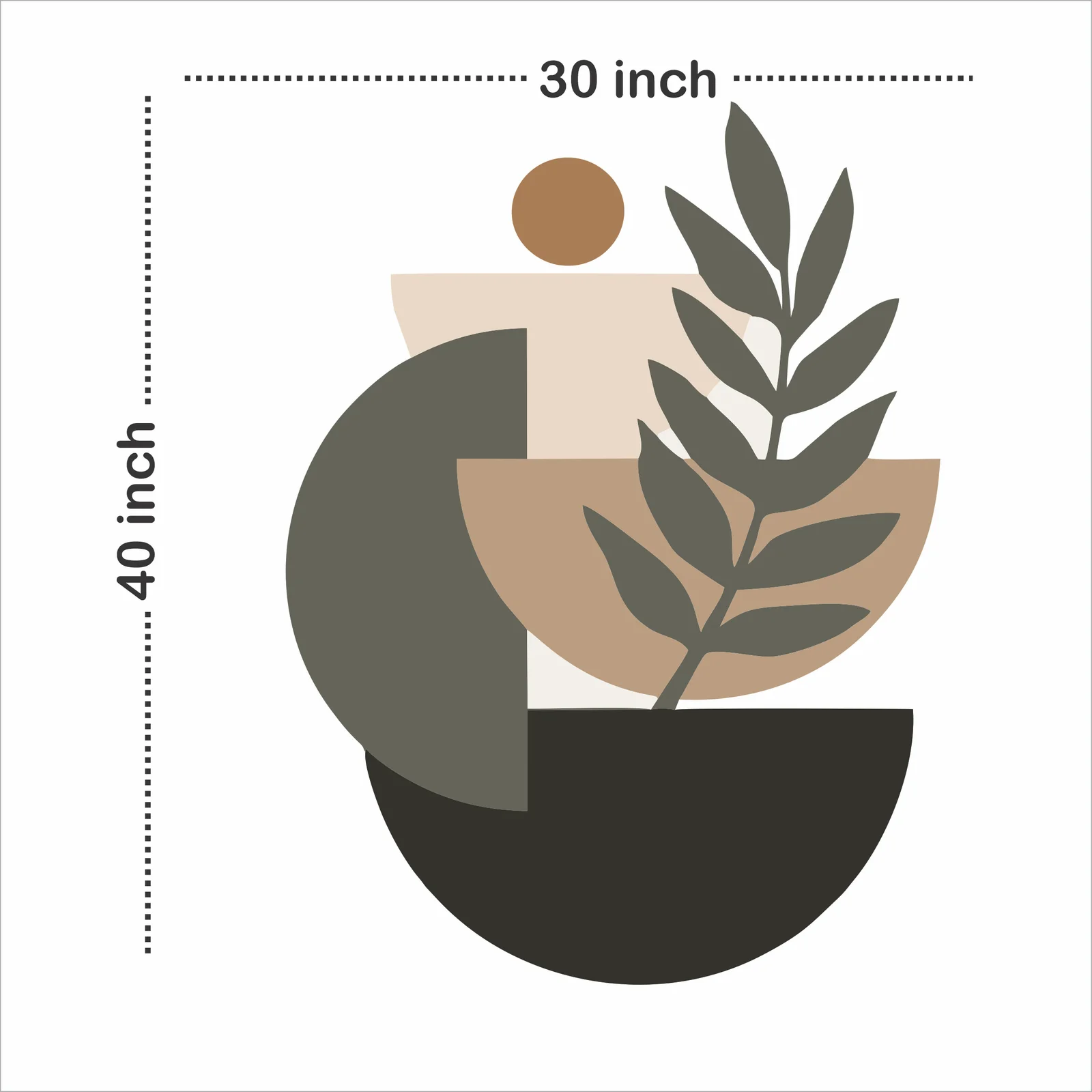 Minimalistic Abstract floral Decal for Home Décor Just Peel and Stick   decorative masterpiece for home decor