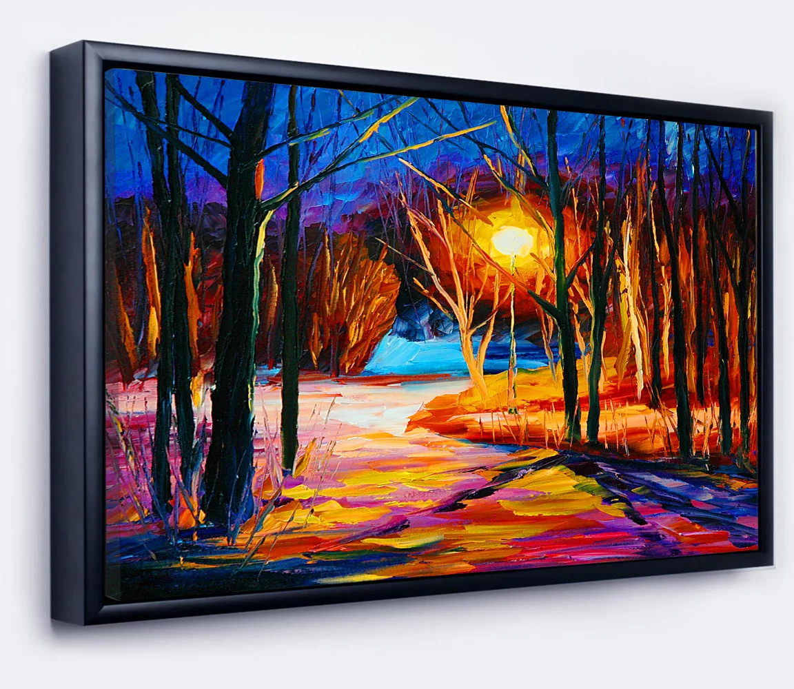 Night View In Forest Canvas Wall Painting  decorative masterpiece for home decor