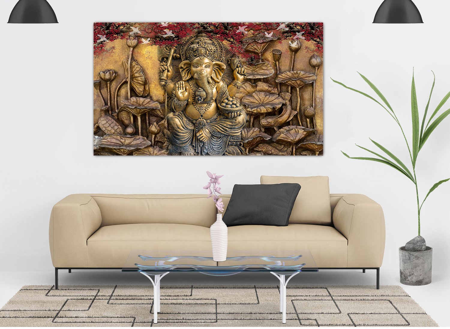 Ganesh ji  poster Living Room, Hall, Office, Bedroom decorative masterpiece for home decor