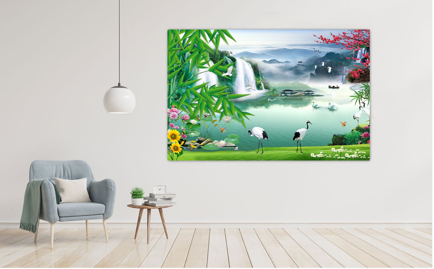 Nature Scenery Lake Wall poster bedroom, living room, office, hall  decorative masterpiece for home decor