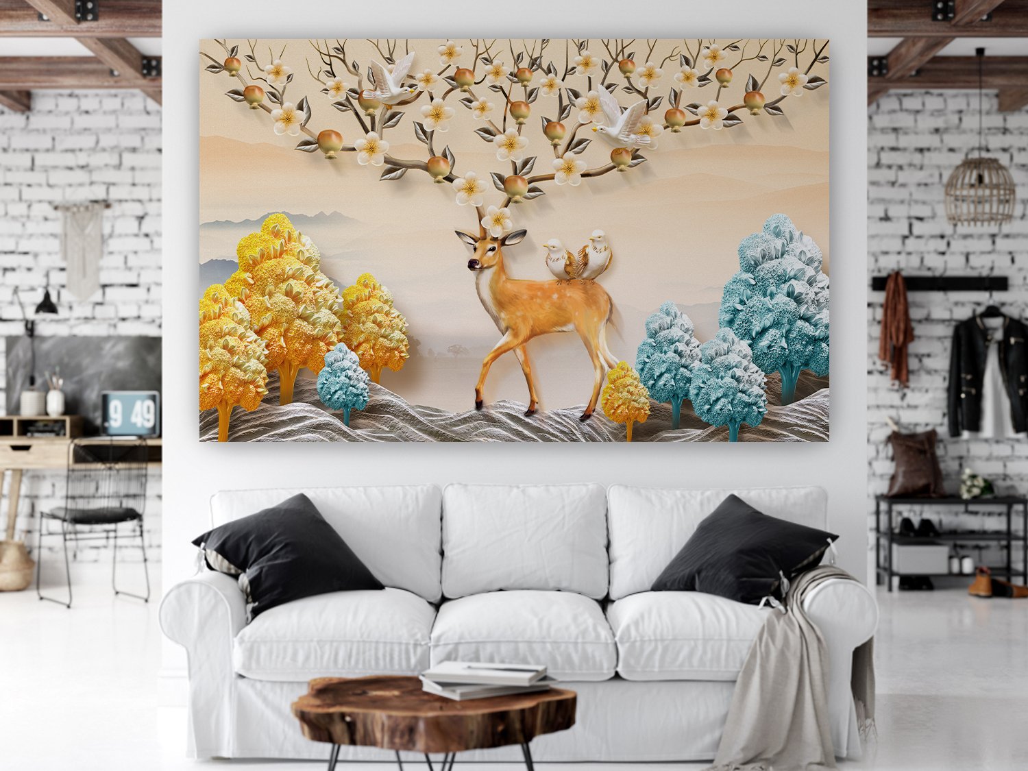 Deer wall poster living room, bedroom, Hall, Play Room decorative masterpiece for home decor