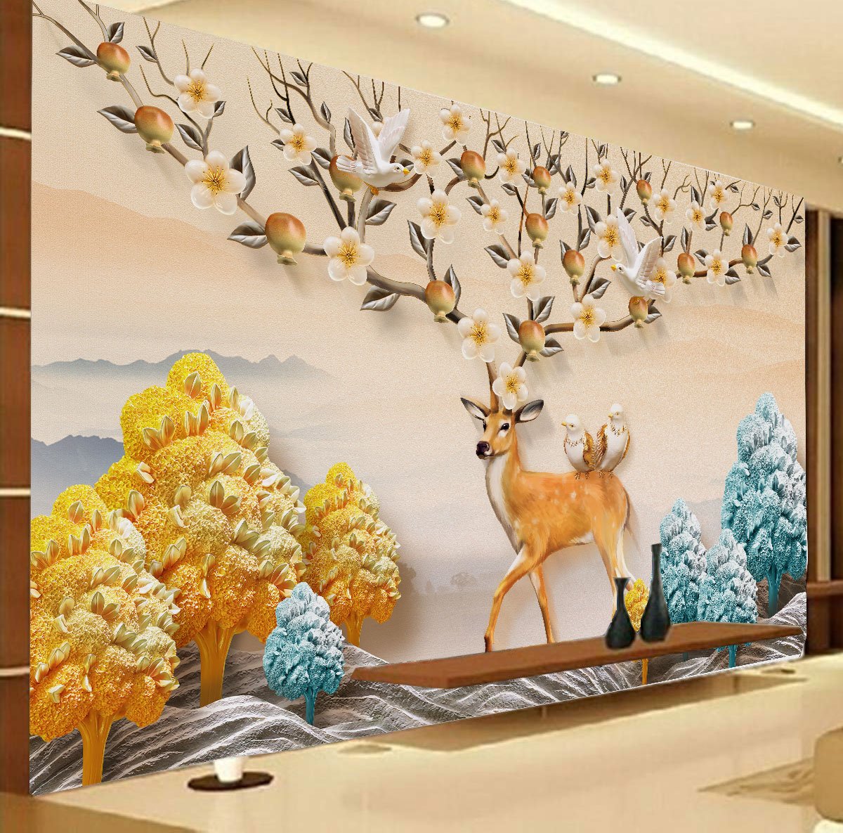 Deer wall poster living room, bedroom, Hall, Play Room decorative masterpiece for home decor