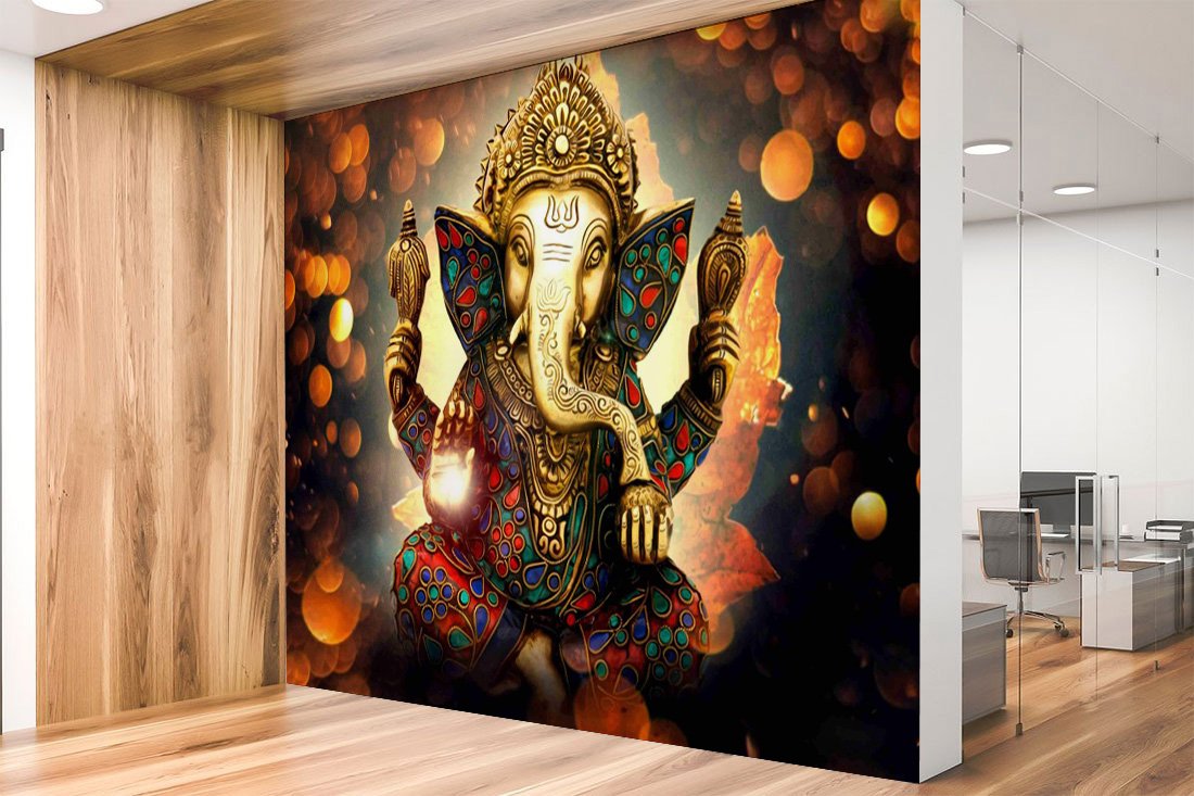 Shree Ganesh wall poster living room, hall, bedroom decorative masterpiece for home decor