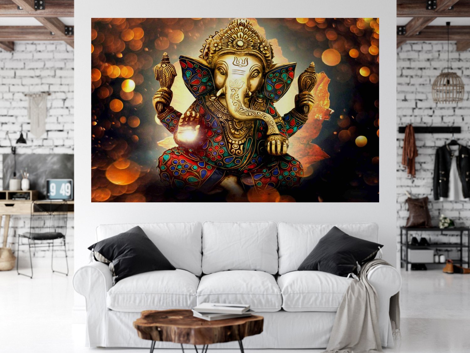 Shree Ganesh wall poster living room, hall, bedroom decorative masterpiece for home decor