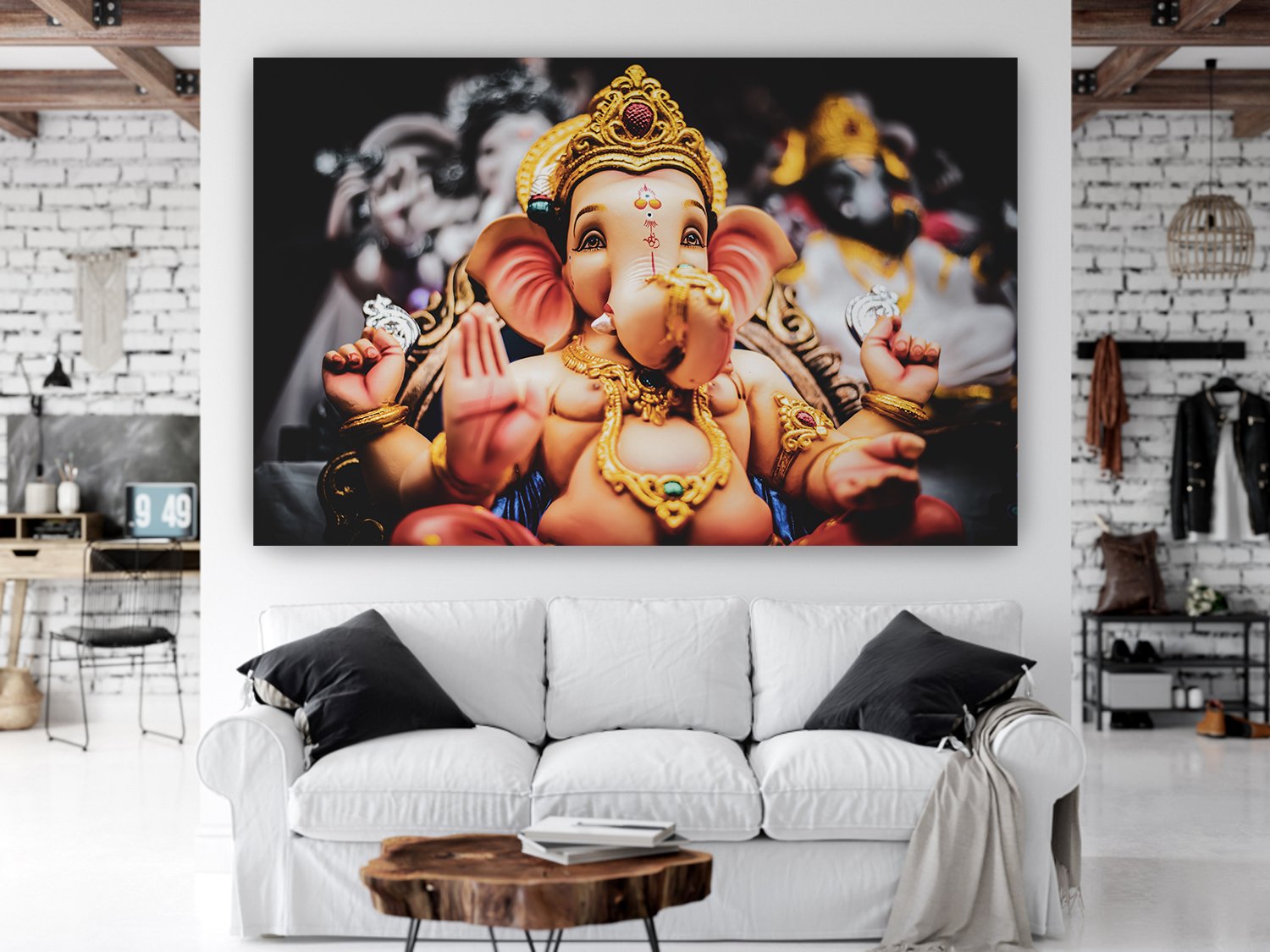 God Ganesh poster Living Room, Hall, Office, Bedroom, decorative masterpiece for home decor