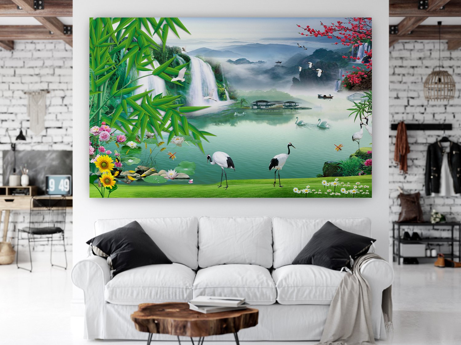 Nature Scenery Lake Wall poster bedroom, living room, office, hall  decorative masterpiece for home decor