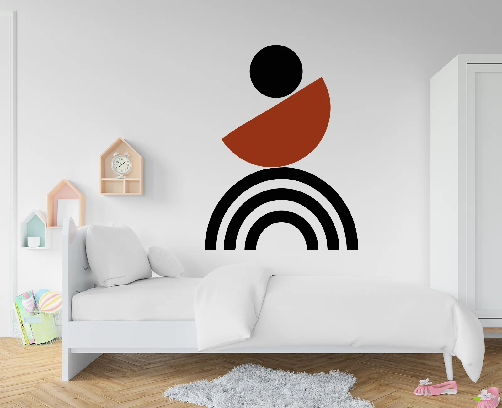 Round hemisphere Shape Decal for Home Décor Just Peel and Stick   decorative masterpiece for home decor