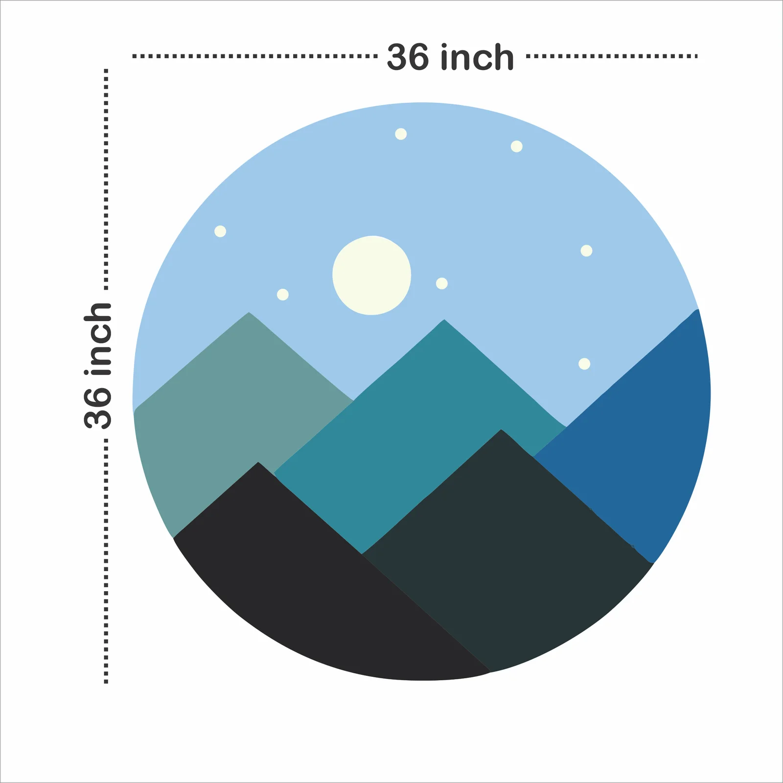 Sunset View Mountain Decal for Home Décor Just Peel and Stick   decorative masterpiece for home decor