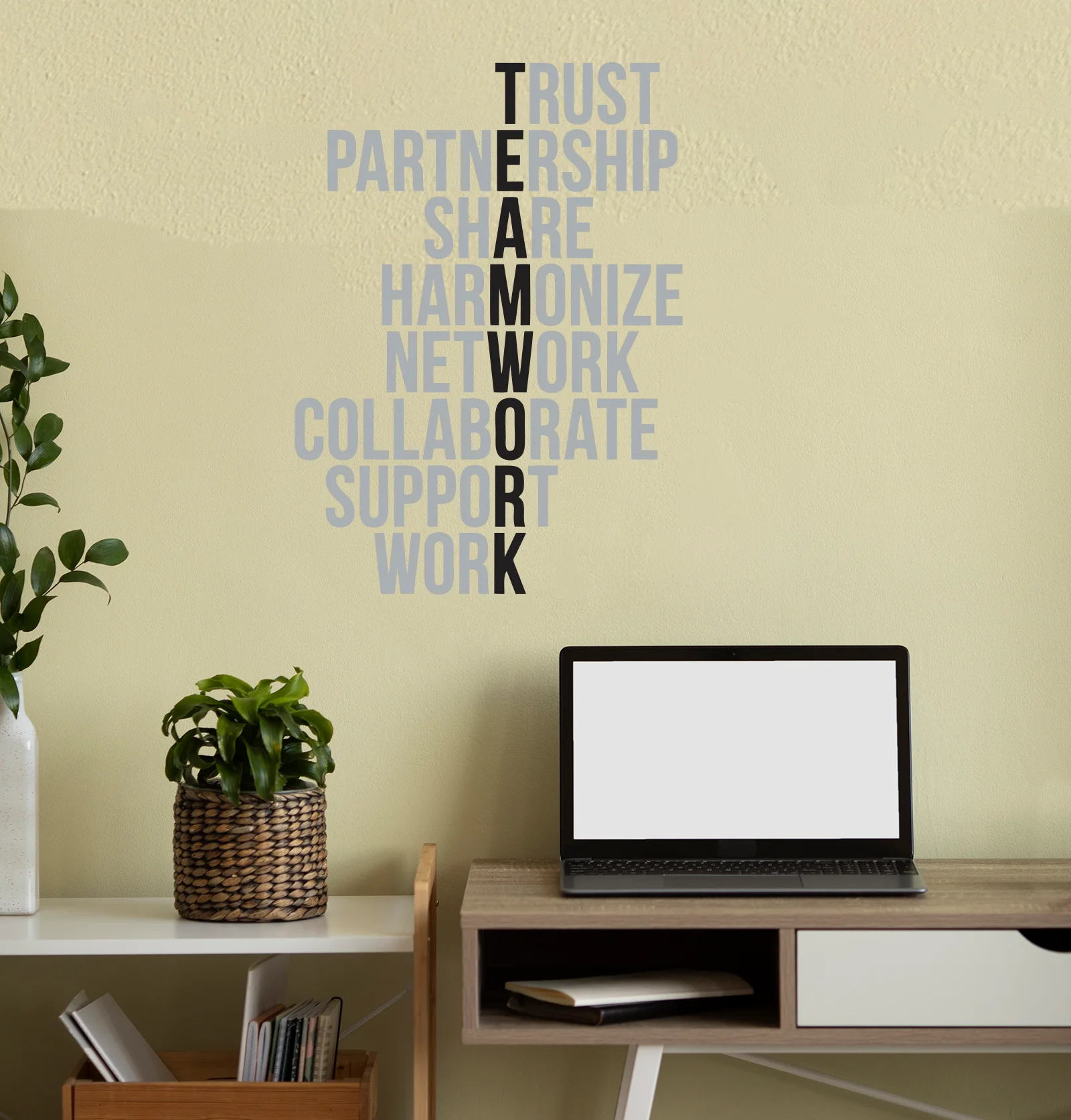 Team Work Motivational Quotes Decal for Home Décor Just Peel and Stick   decorative masterpiece for home decor