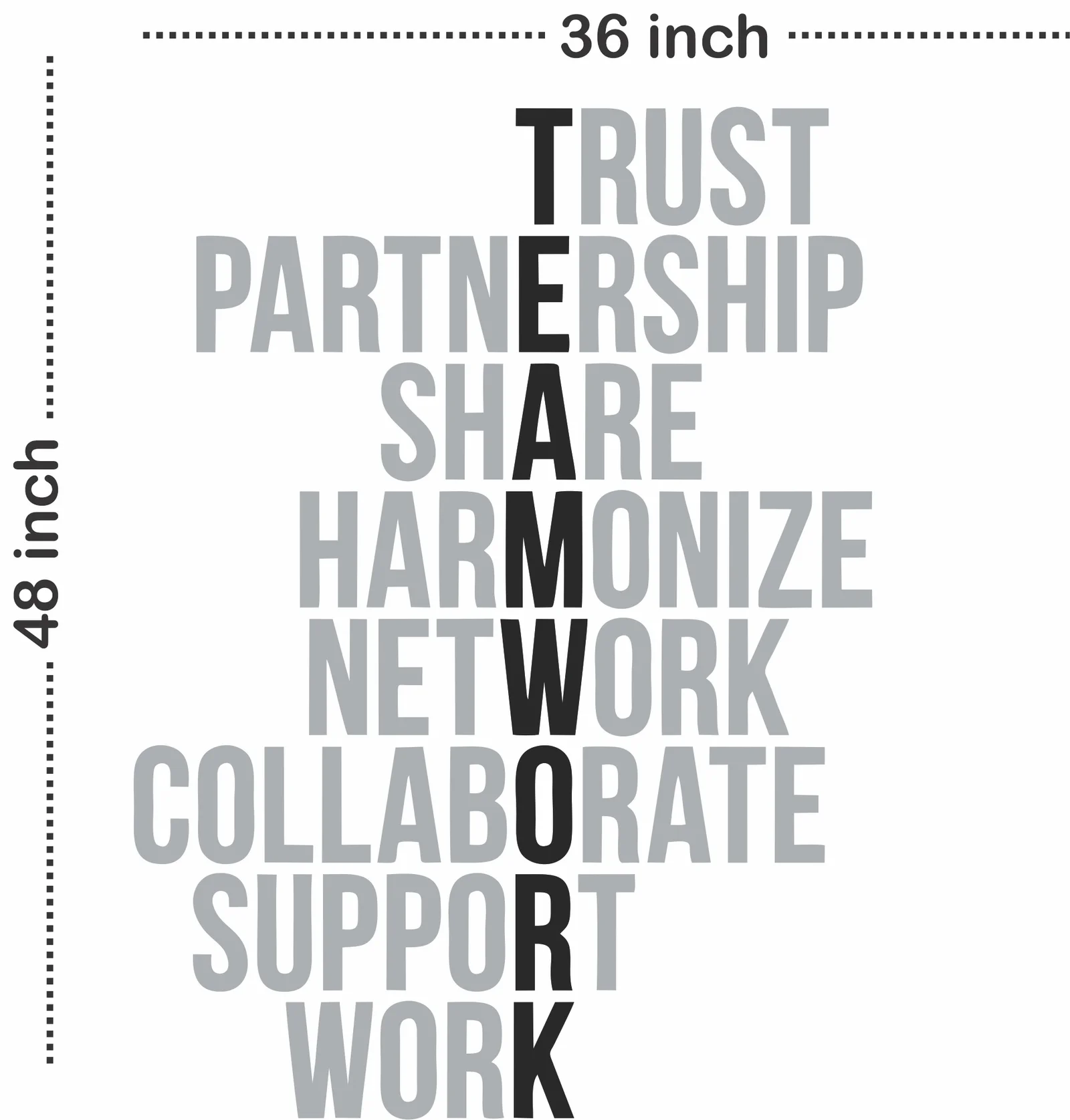 Team Work Motivational Quotes Decal for Home Décor Just Peel and Stick   decorative masterpiece for home decor