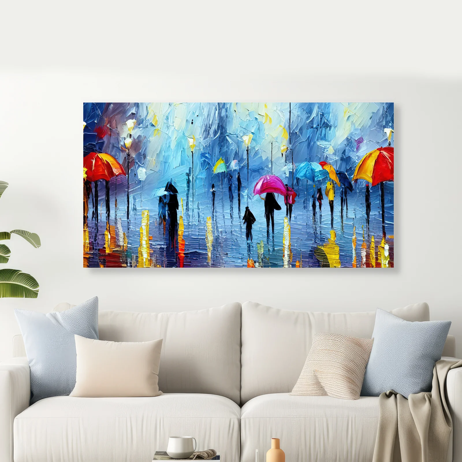 Classic Umbrella Premium Canvas Wall Painting decorative masterpiece for home decor