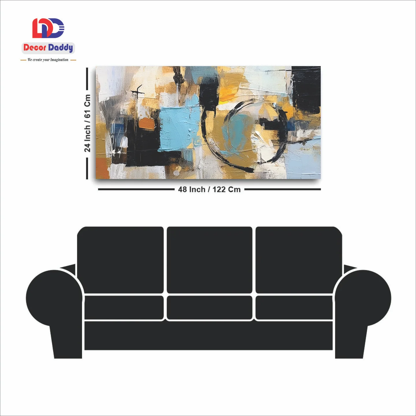 Vivid Color Art Black White Canvas Wall Painting decorative masterpiece for home decor
