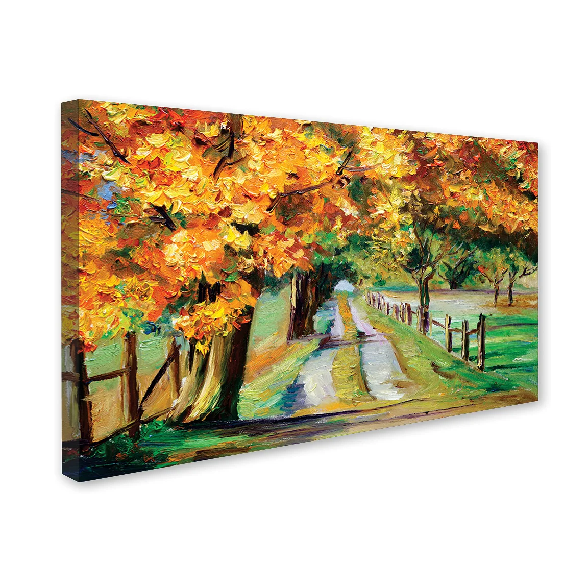 Classic Way Side Trees Premium Canvas Wall Painting decorative masterpiece for home decor